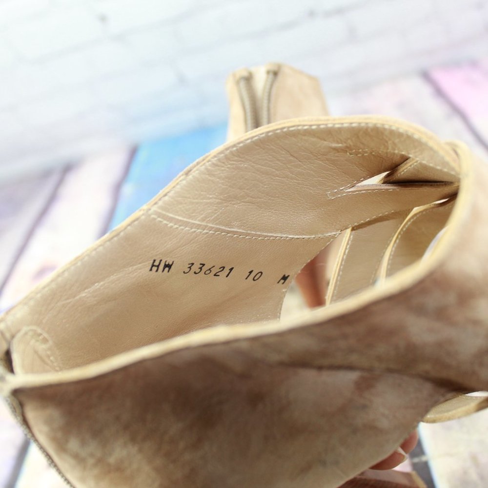 Stuart Weitzman Pump Open Toe Zip Heels Size 10 M - Picture 8 of 8